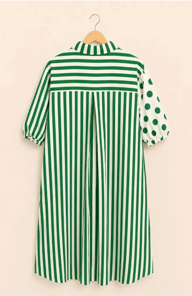 Robe bubblee à poid et rayures taille large taille grande . Bubblee bubblee paris 